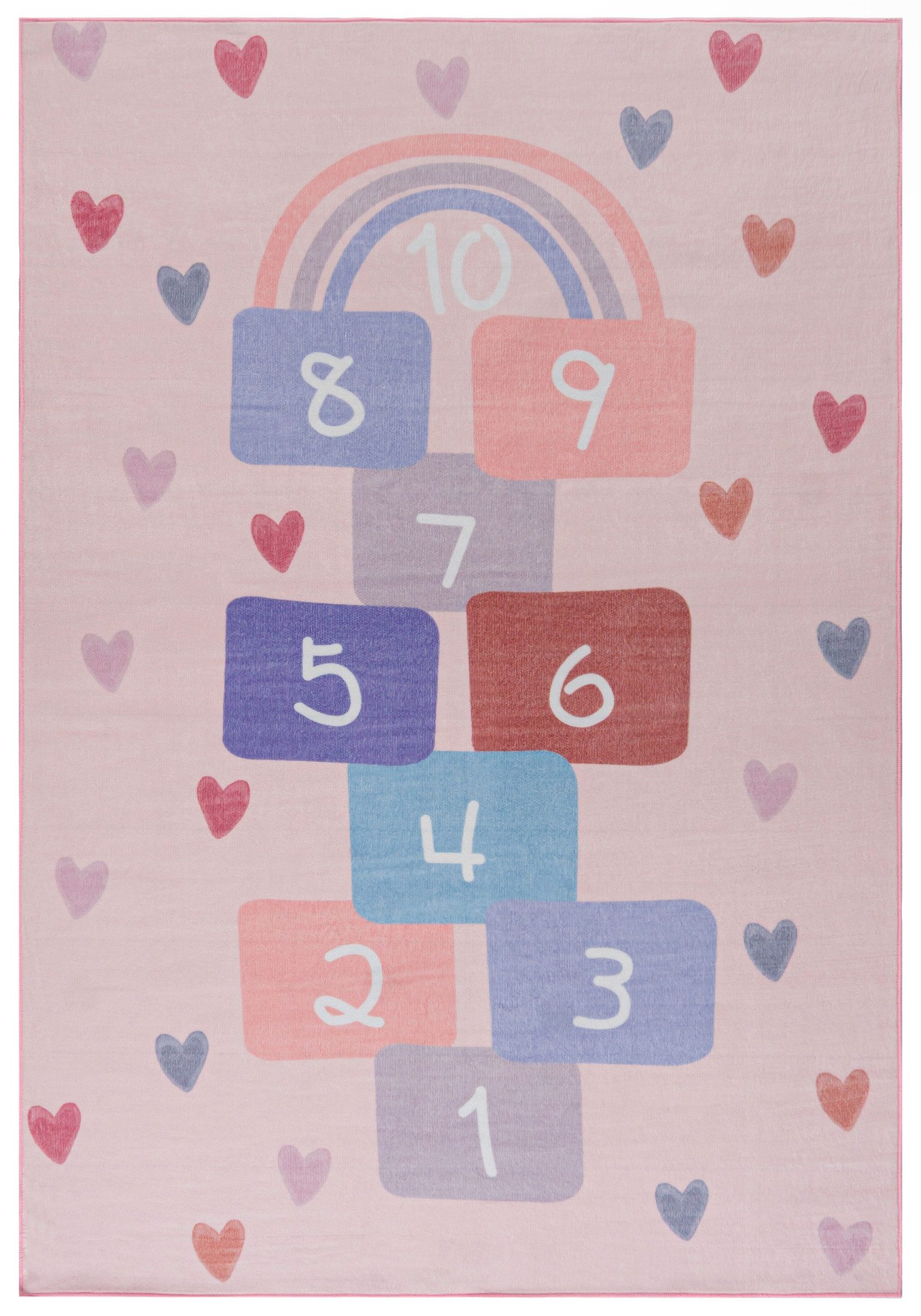 Mazovia Designteppich Kinder Hüpfspiel Kinderzimmer, 140 x 200 cm, Fußboden günstig online kaufen