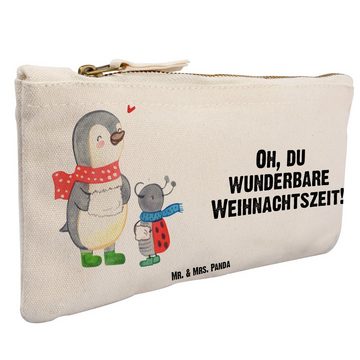 Mr. & Mrs. Panda Kosmetiktasche Größe S Klein Smörle Winterzeit - Weiß - Geschenk, Weihnachten Grüße, (1-tlg), Einzigartige Motive
