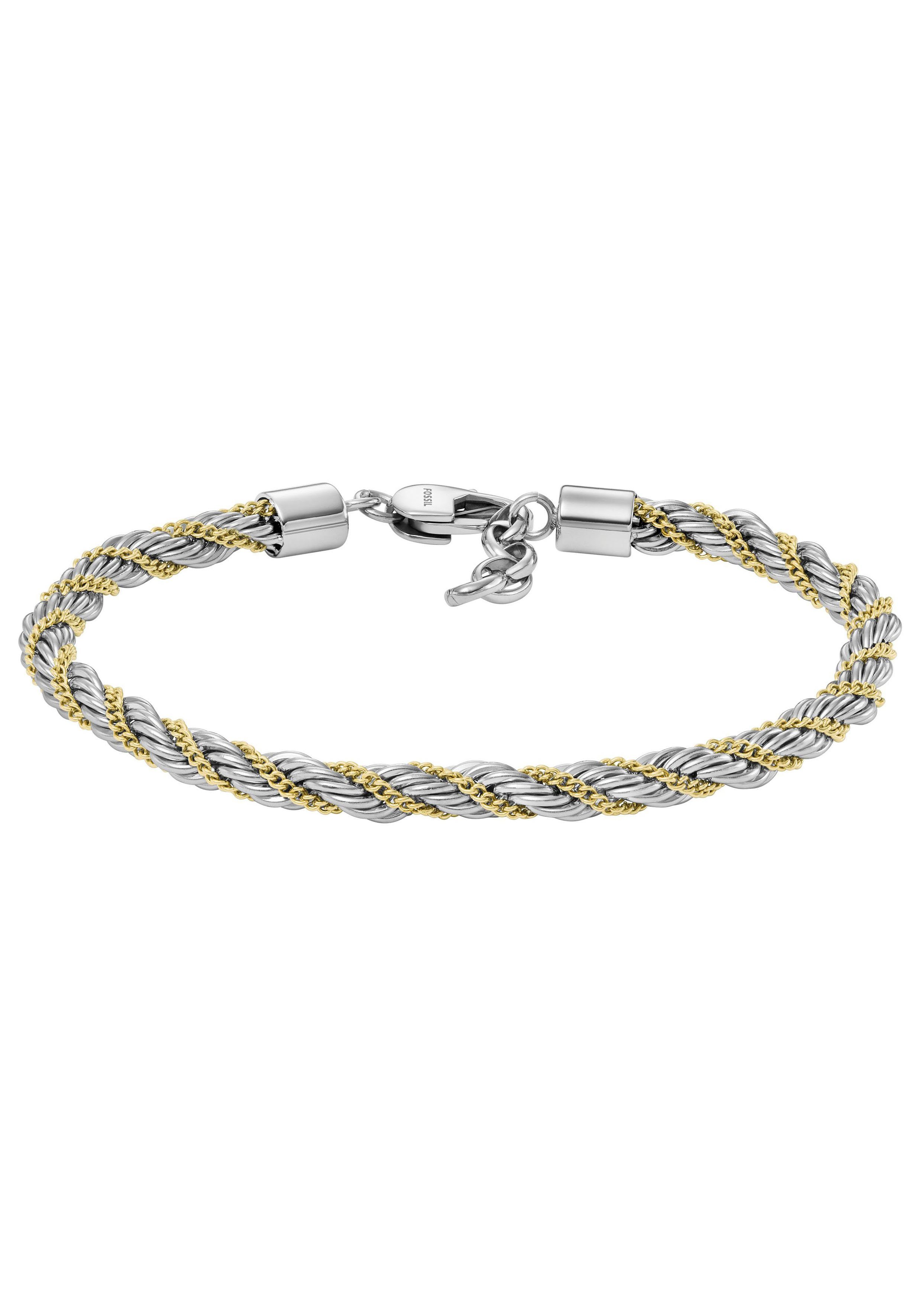 Fossil Edelstahlarmband JEWELRY BOLD JF04607998 CHAINS TWO-TONE