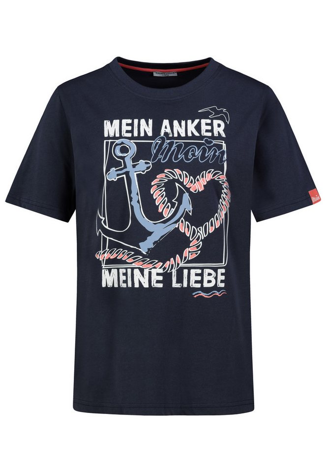 Eight2Nine T-Shirt Damen Baumwollshirt mit Küstenprints verschiedene Küsten- und Meeresmotive