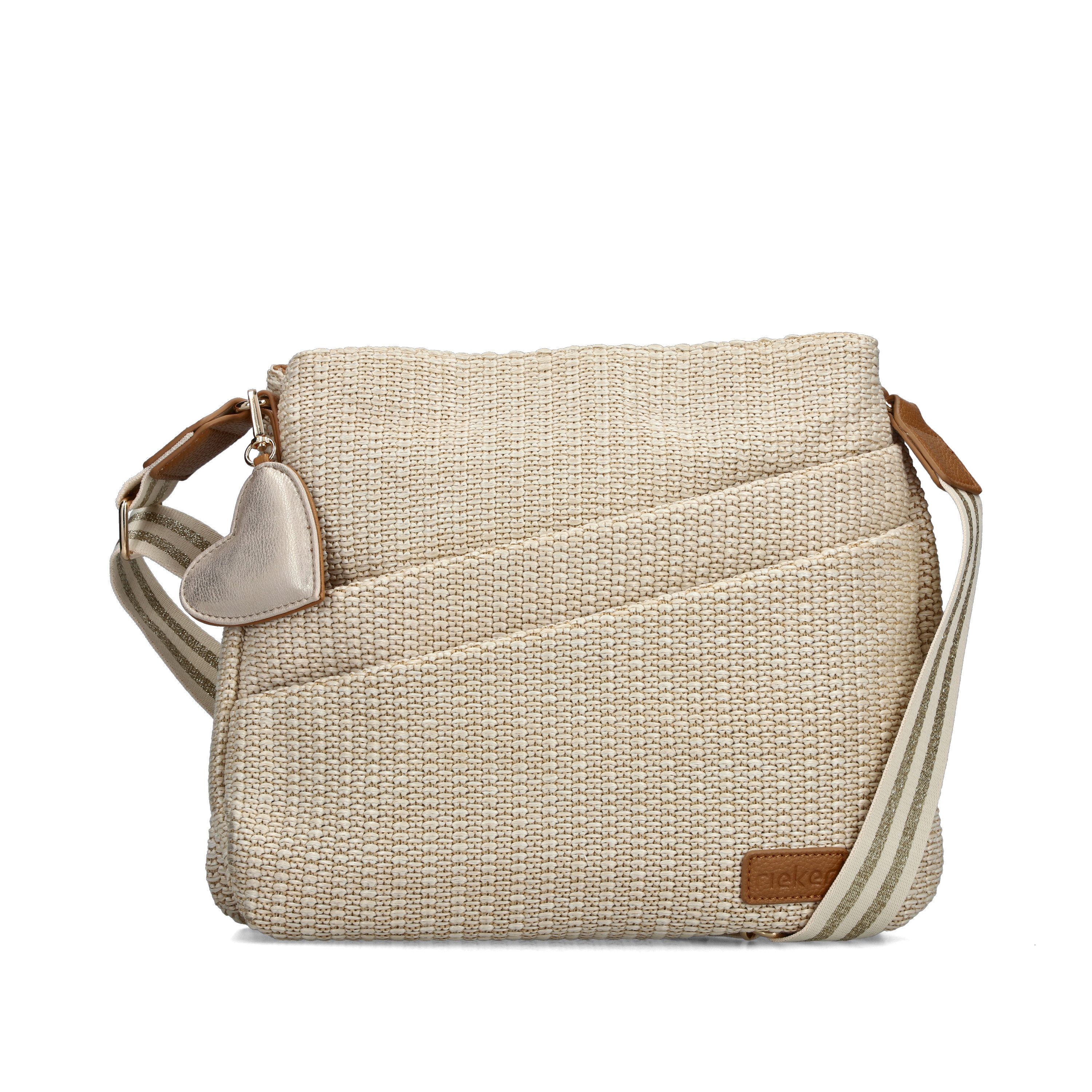 Rieker Umhängetasche, Damen Handtasche, Schultertasche mit Herz-Anhänger