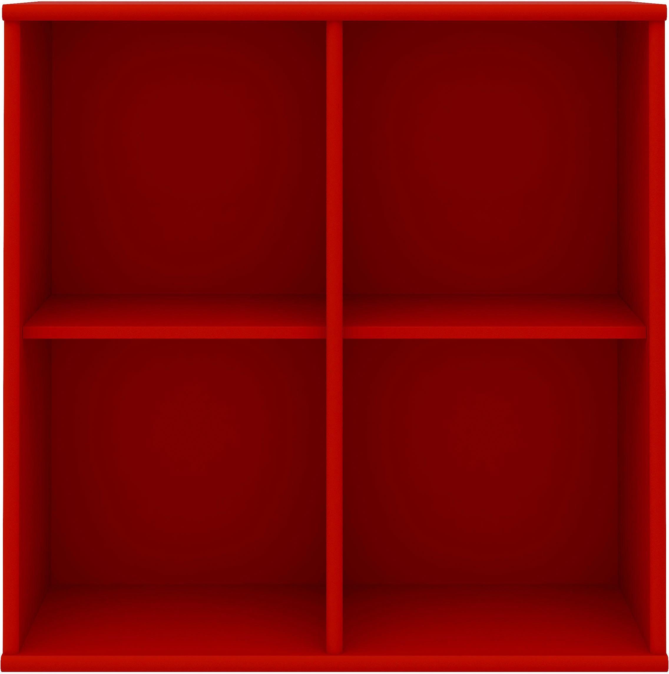 Hammel Furniture Regal Mistral, Designmöbel Hängeregal, cm, Hochwertig cm, B:70 Verstellbar T:27 rot anpassungsbar Wandregal, Einlegeböden