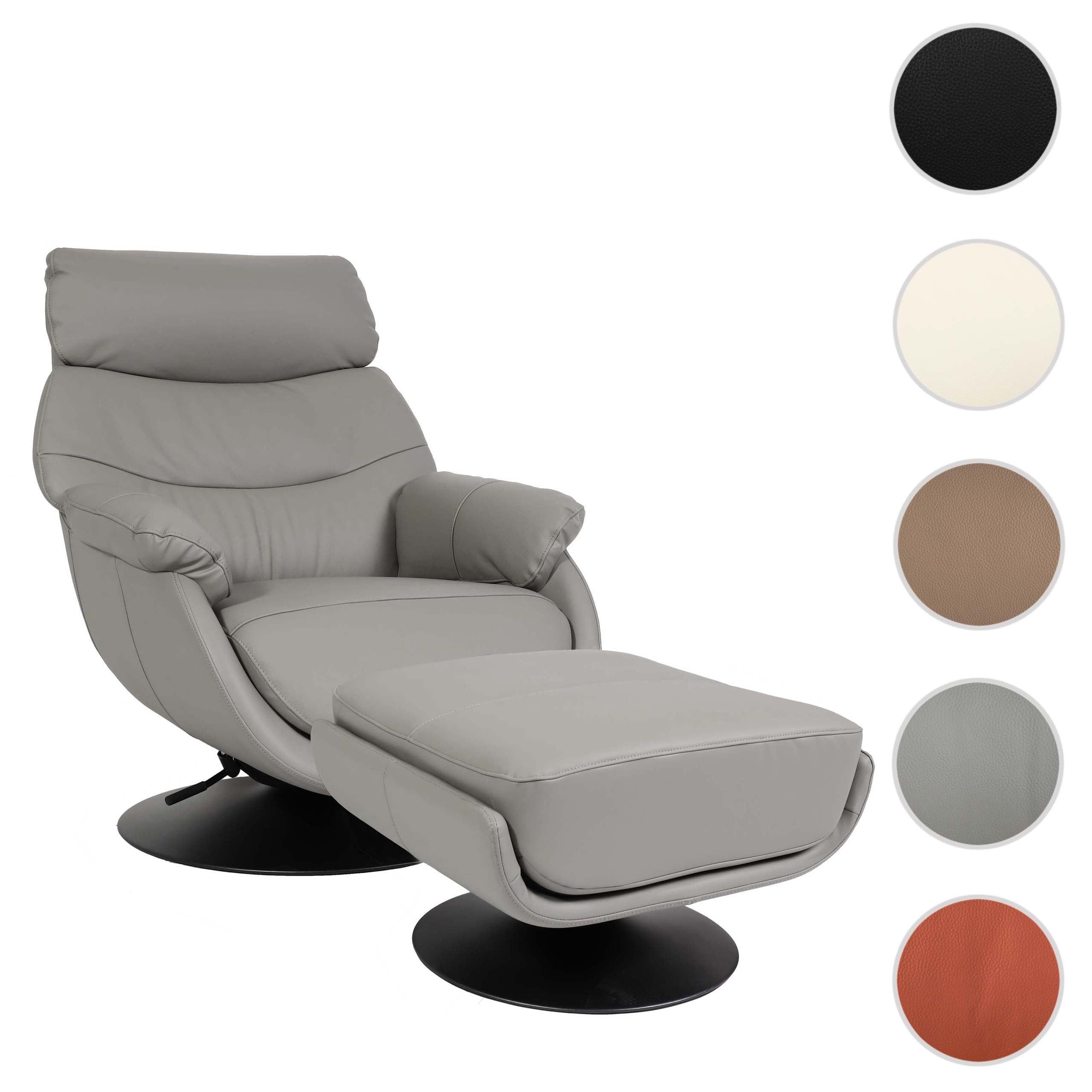 MCW Relaxsessel mit Hocker K99 Grau günstig online kaufen