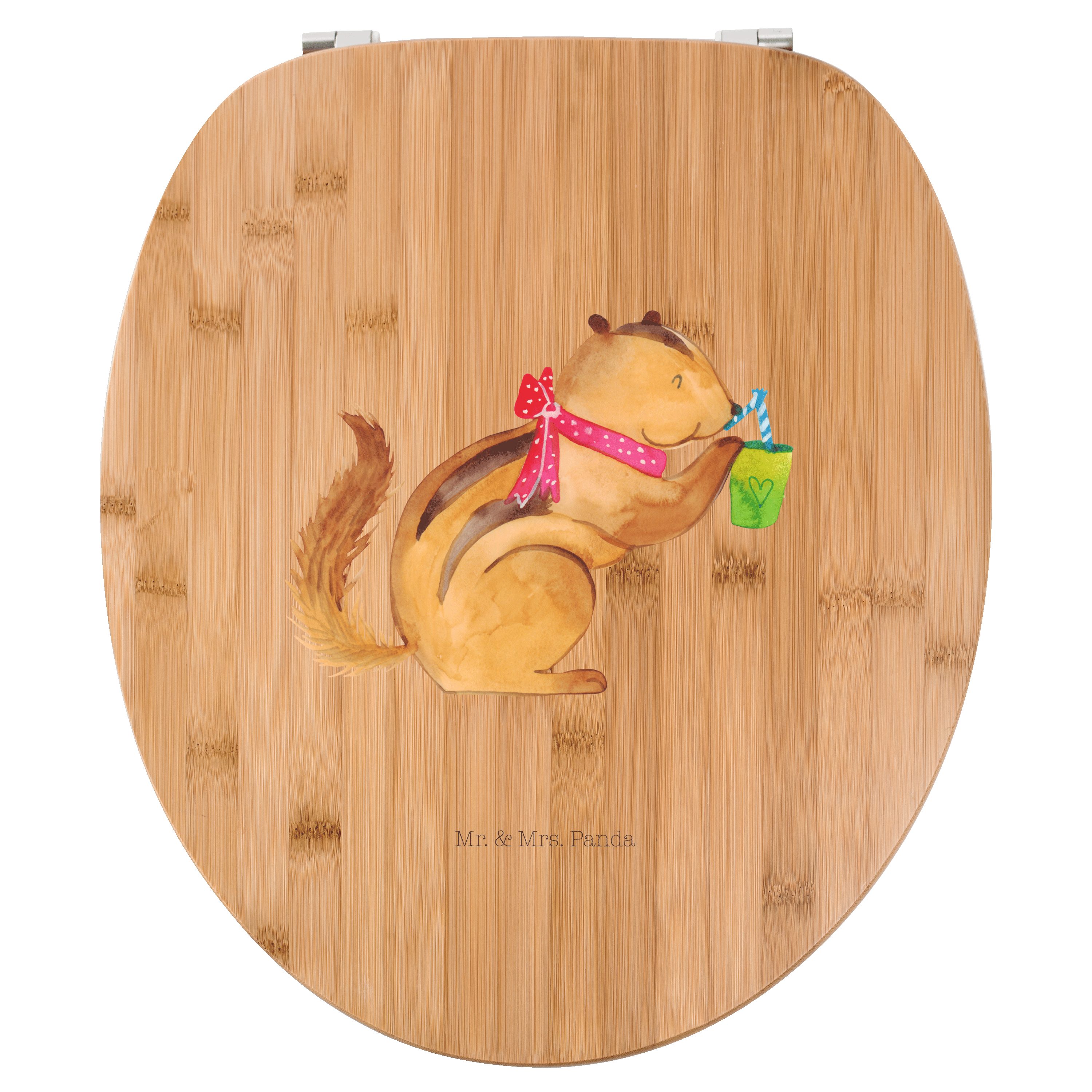 WC-Sitz Eichhörnchen Smoothie - Transparent - Geschenk, Klodeckel, Toilette