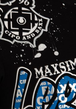 Cipo & Baxx Langarmshirt mit großflächigem Frontprint