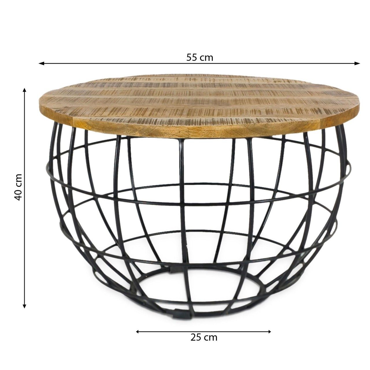 tinkaro Couchtisch ERDET Altholz/Eisen Natur (1-St)
