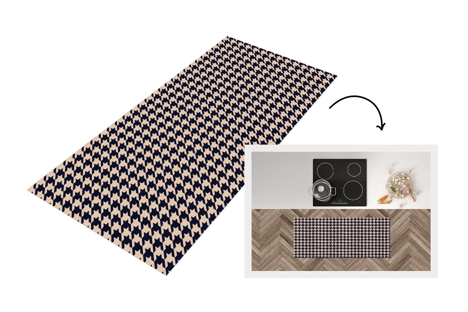 Kariert - Muster - Kariert - Dunkelblau