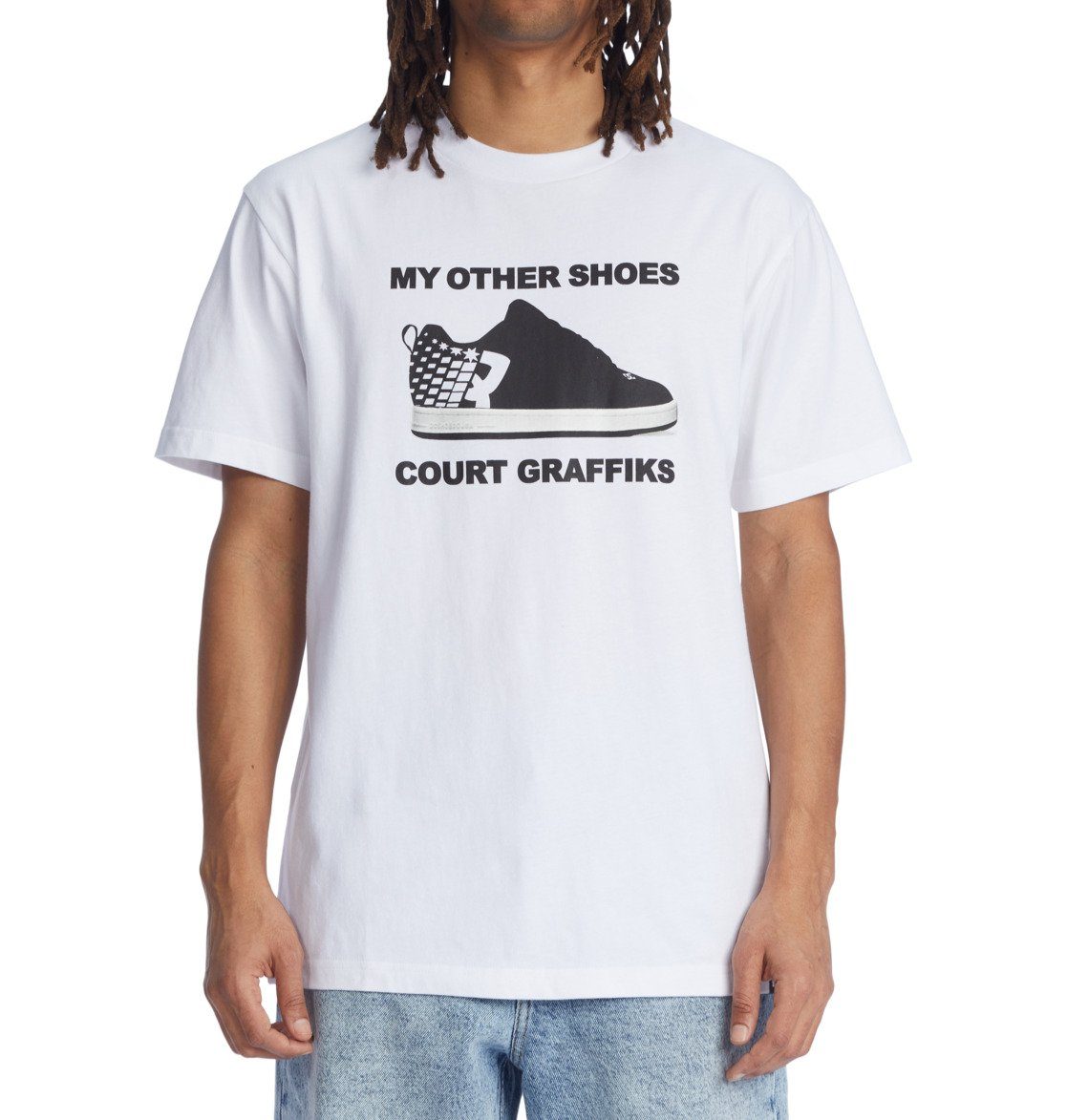 T-Shirt DC Shoes Jeunes/Ados Taille XL - Bleu - Coton - Occasion Très Bon État