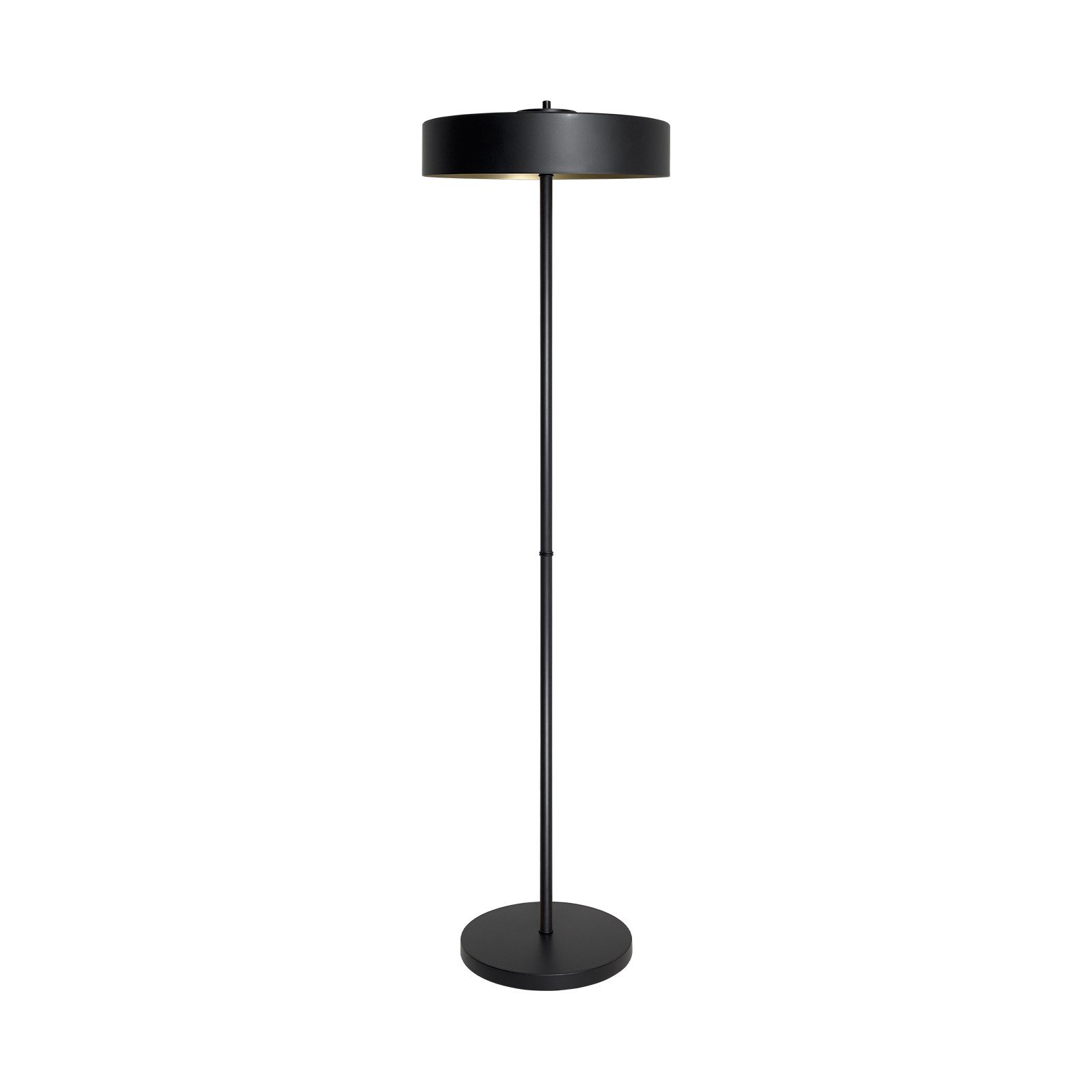 Licht-Erlebnisse Stehlampe LARSEN, ohne Leuchtmittel, in Schwarz matt Gold 3-flammig E14 148,5 cm Messing Retro Wohnzimmer