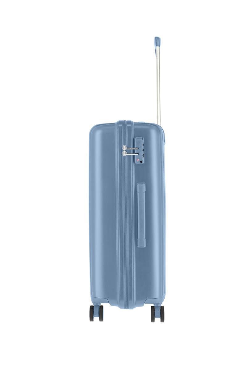 travelite Hartschalen-Trolley travelite Hartschalenkoffer Vaka M 65 cm Polypropylen Blaugrau