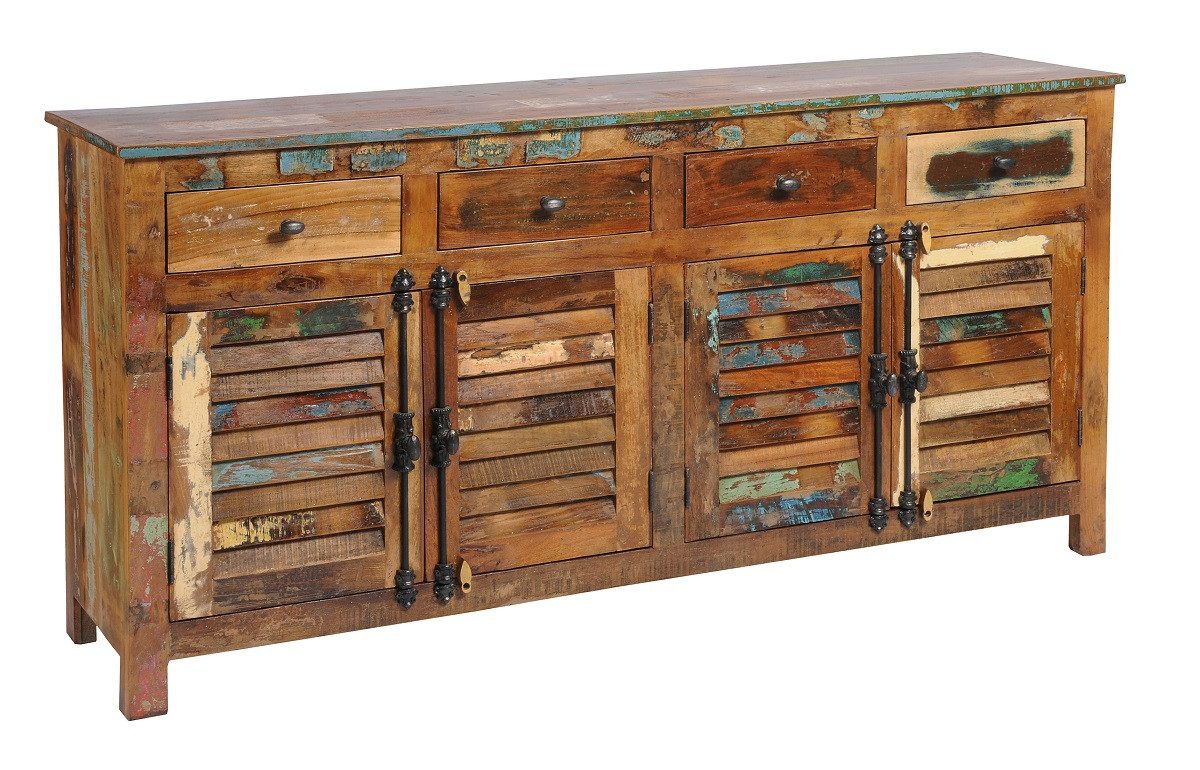 Main Möbel Sideboard Sideboard 182x90cm 'Hawkins' recyceltes Altholz mehrfarbig lackiert (1 St)