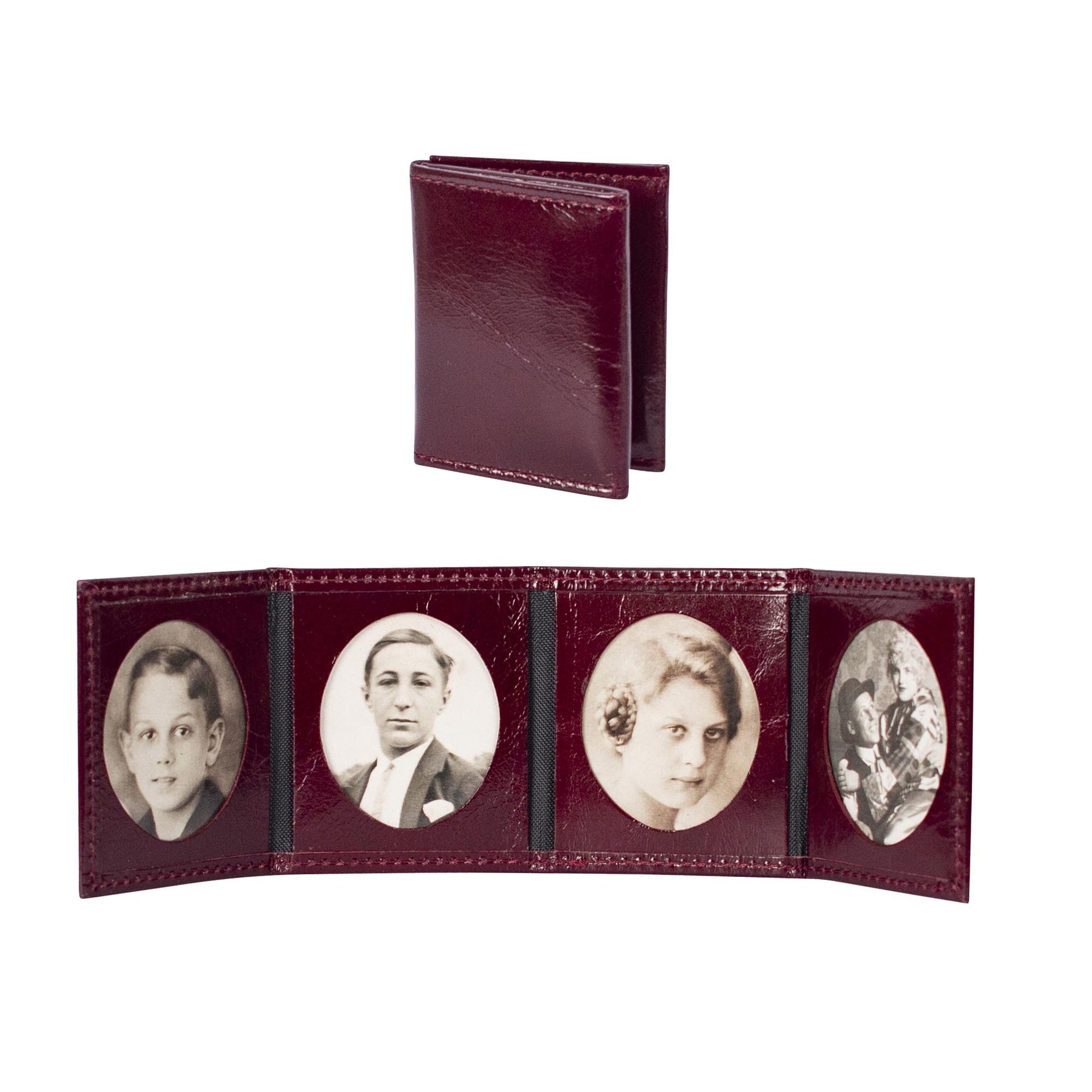 VOLKER LANG Einsteck-Fotoalbum PHOTO, PF1 - Hochwertiger Leder-Rahmen für Passfotos