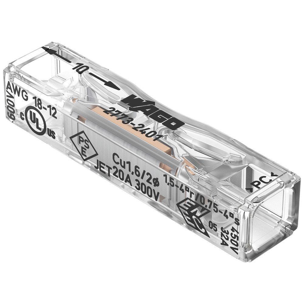 WAGO Verbindungsklemme WAGO 2773-2401-100 Durchgangsklemme flexibel: - starr: 0.75-4 mm² Po