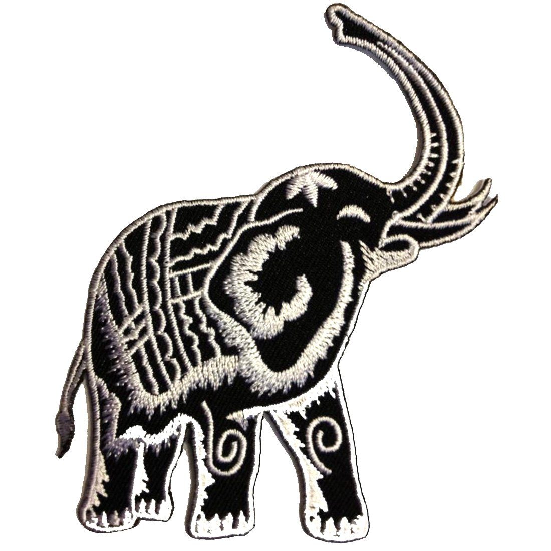 Catch the Patch Aufnäher Bügelbild, Aufbügler, Applikationen, Patches, Flicken, zum aufbügeln, Polyester, Elefant Tier Thailand - Größe: 9,8 x 9,8 cm