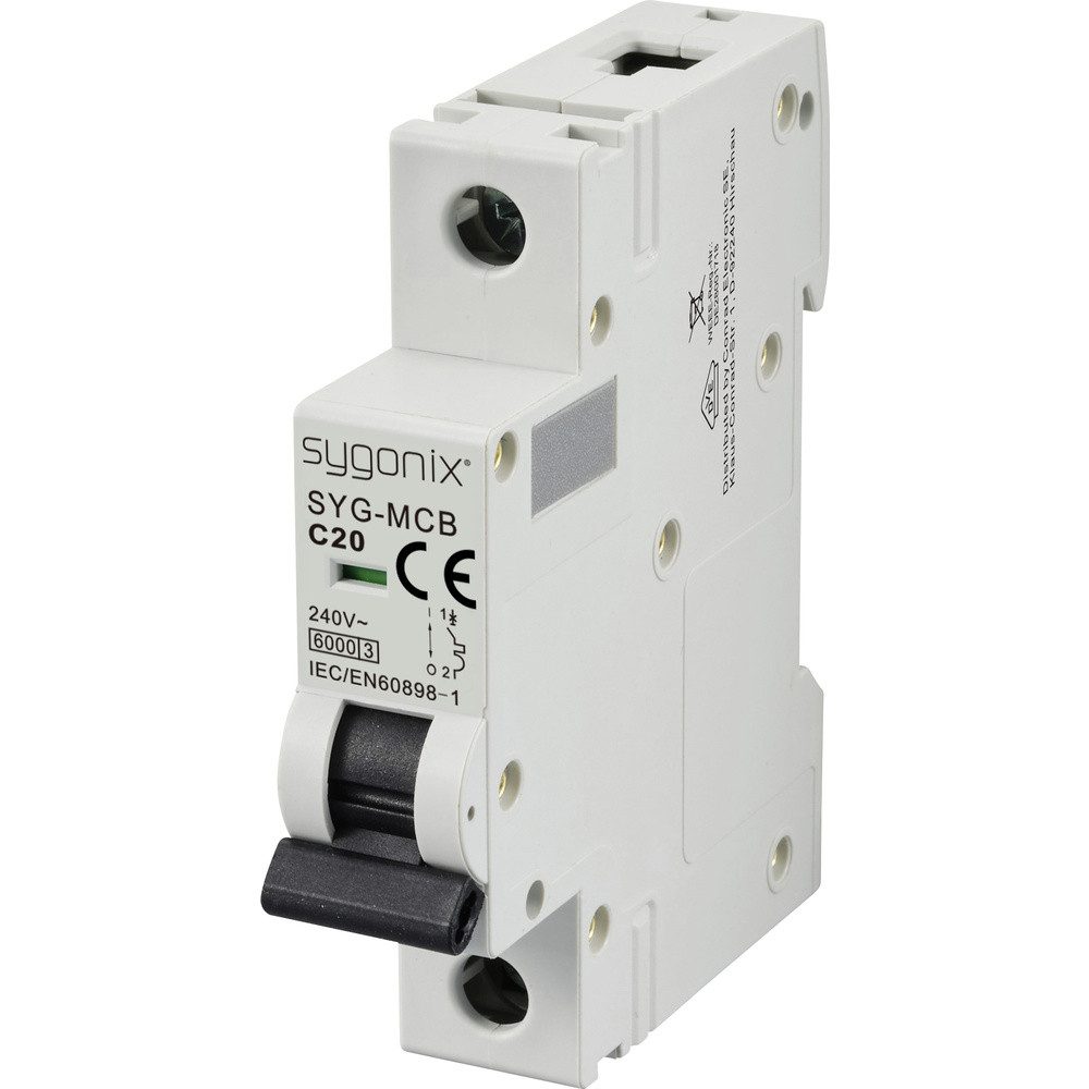 Schalter Sygonix SY-6440984 SYG-MCB 1P/C20/6KA Leitungsschutzschalter 1polig