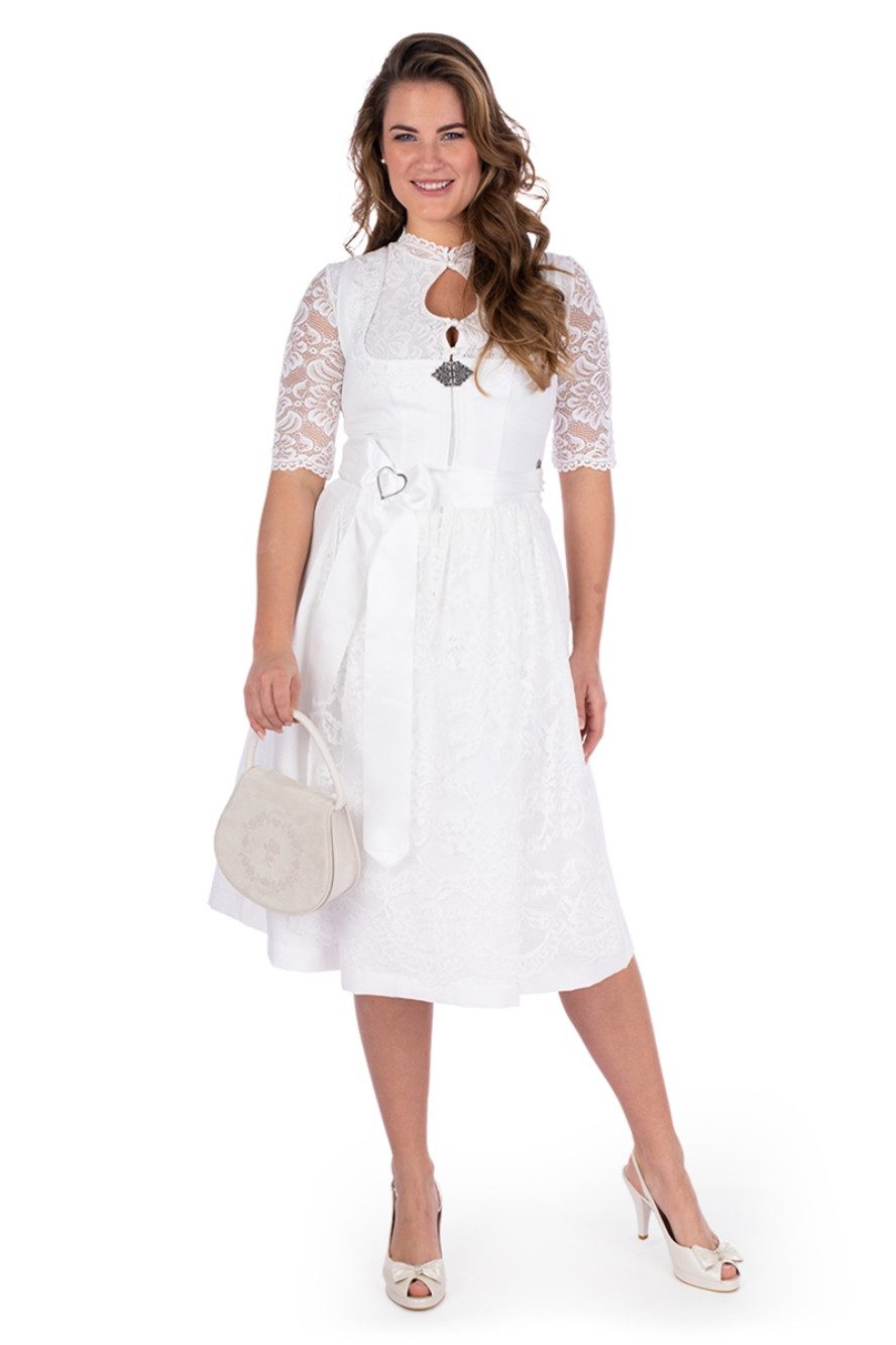 Alpenwahnsinn Dirndl Midi Dirndl 2tlg. - JASSI - offweiß