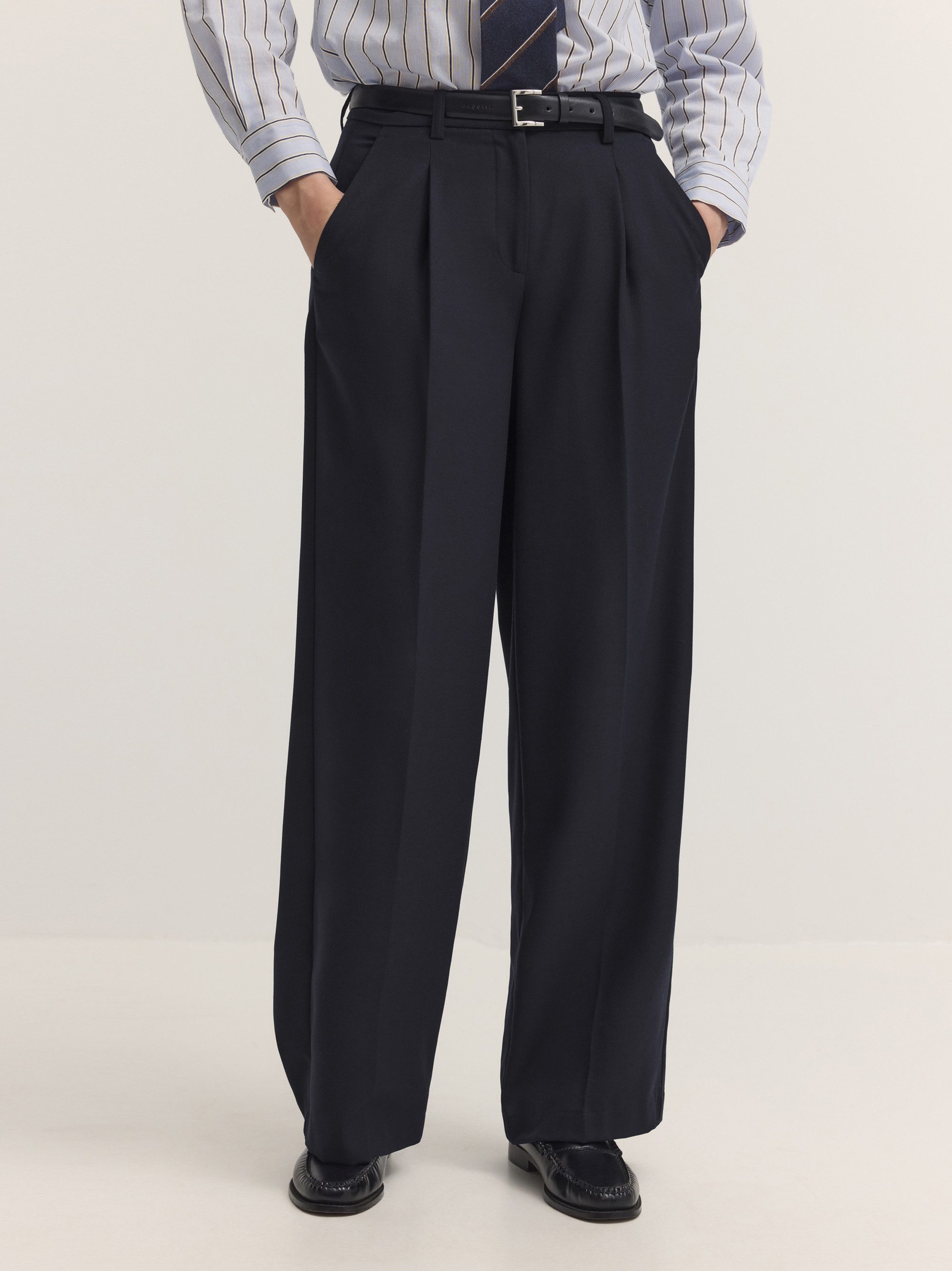 bugatti Stoffhose Modern Fit Modern Fit Gerade Form Viskosemix