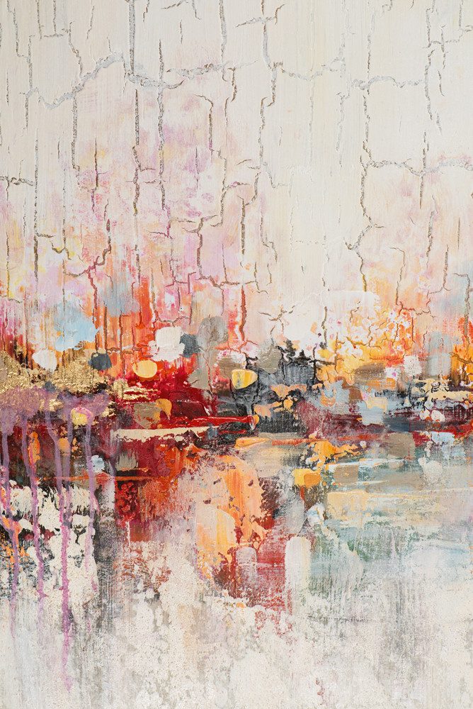 ArtUniverse Gemälde Warme Farbmelodie 52 x 102 cm, Abstrakt