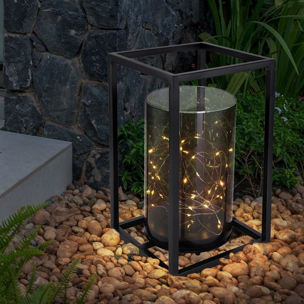 Gartenleuchte Außen-Stehlampe, LED-Leuchtmittel Außen Solarlampe Warmweiß, etc-shop Outdoor fest LED LED Solarleuchte verbaut, Metallgestell