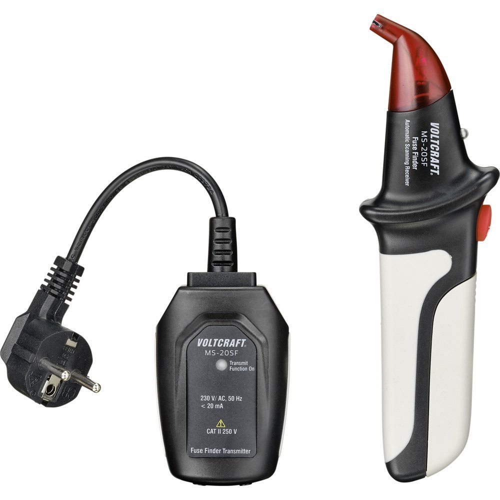 VOLTCRAFT Kabelzubehör VOLTCRAFT MS-20SF Sicherungsfinder, Stromkreisfinder mit Sender und Em, (MS-20SF)