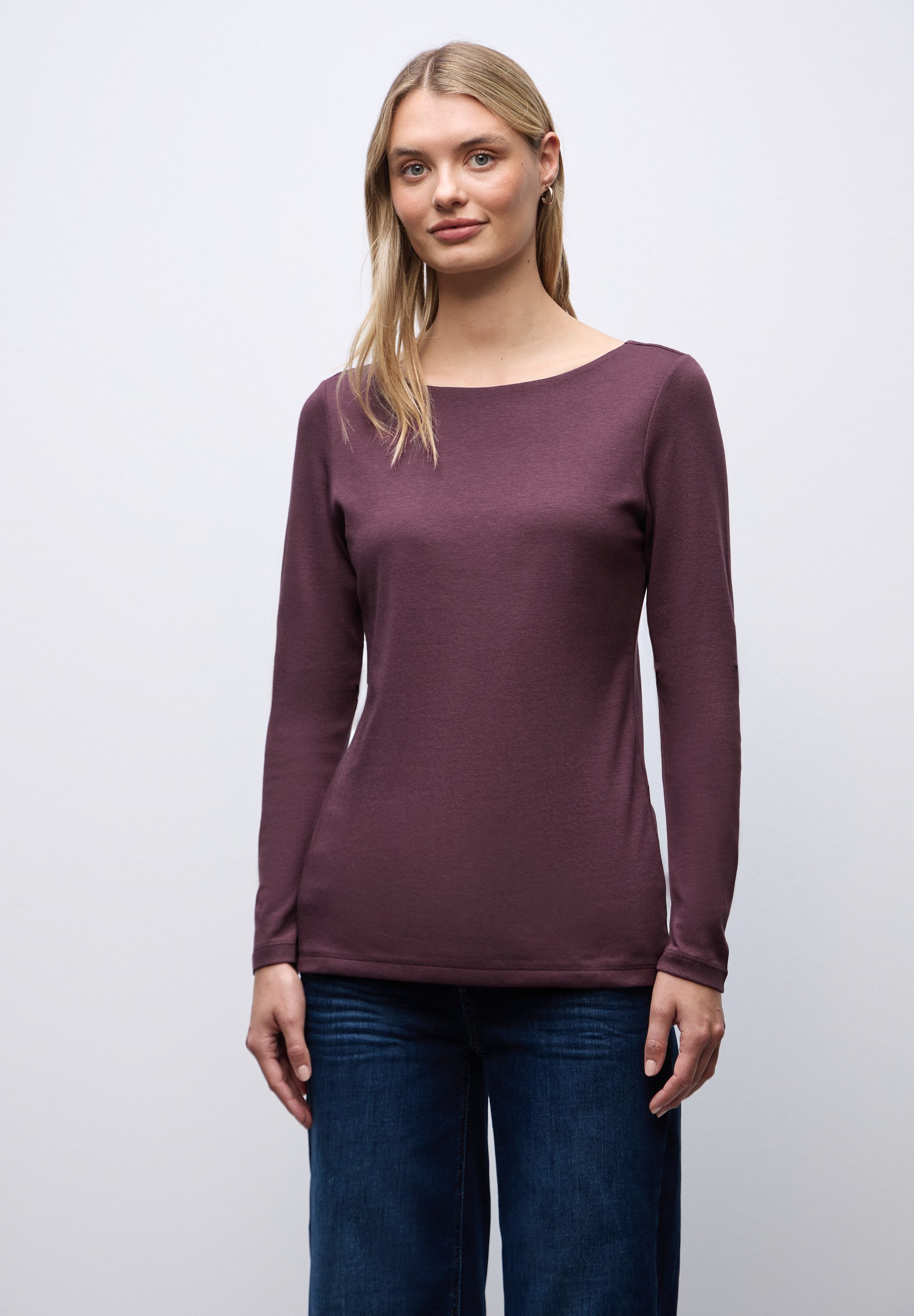 STREET ONE Langarmshirt im soften Baumwoll-Mix günstig online kaufen