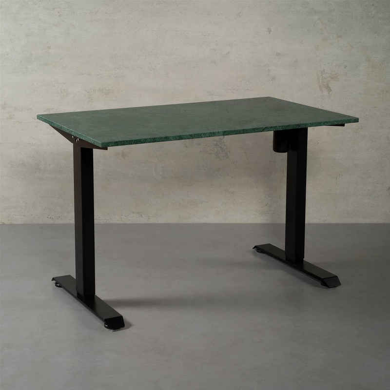 MAGNA Atelier Schreibtisch PALO ALTO mit Marmor Tischplatte, Home Office, nachhaltig, höhenverstellbar, Naturstein, 140x70x70-115cm