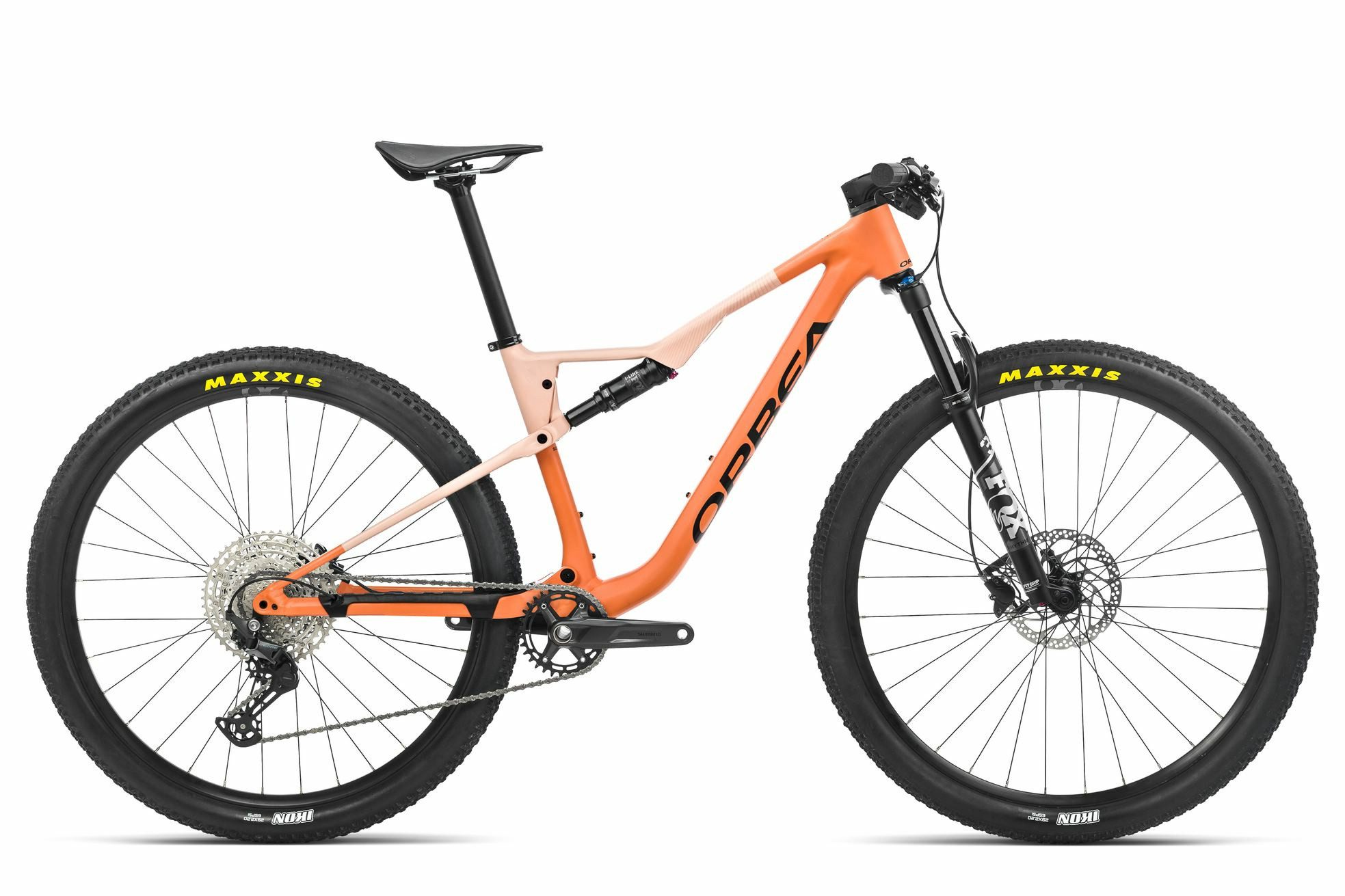 Orbea Mountainbike MTB Fully OIZ H30 Apricot Orange-Limestone Beige (Matt) 29" Diamant, 12 Gang Shimano Shimano Deore M6100 SGS Shadow Plus Schaltwerk