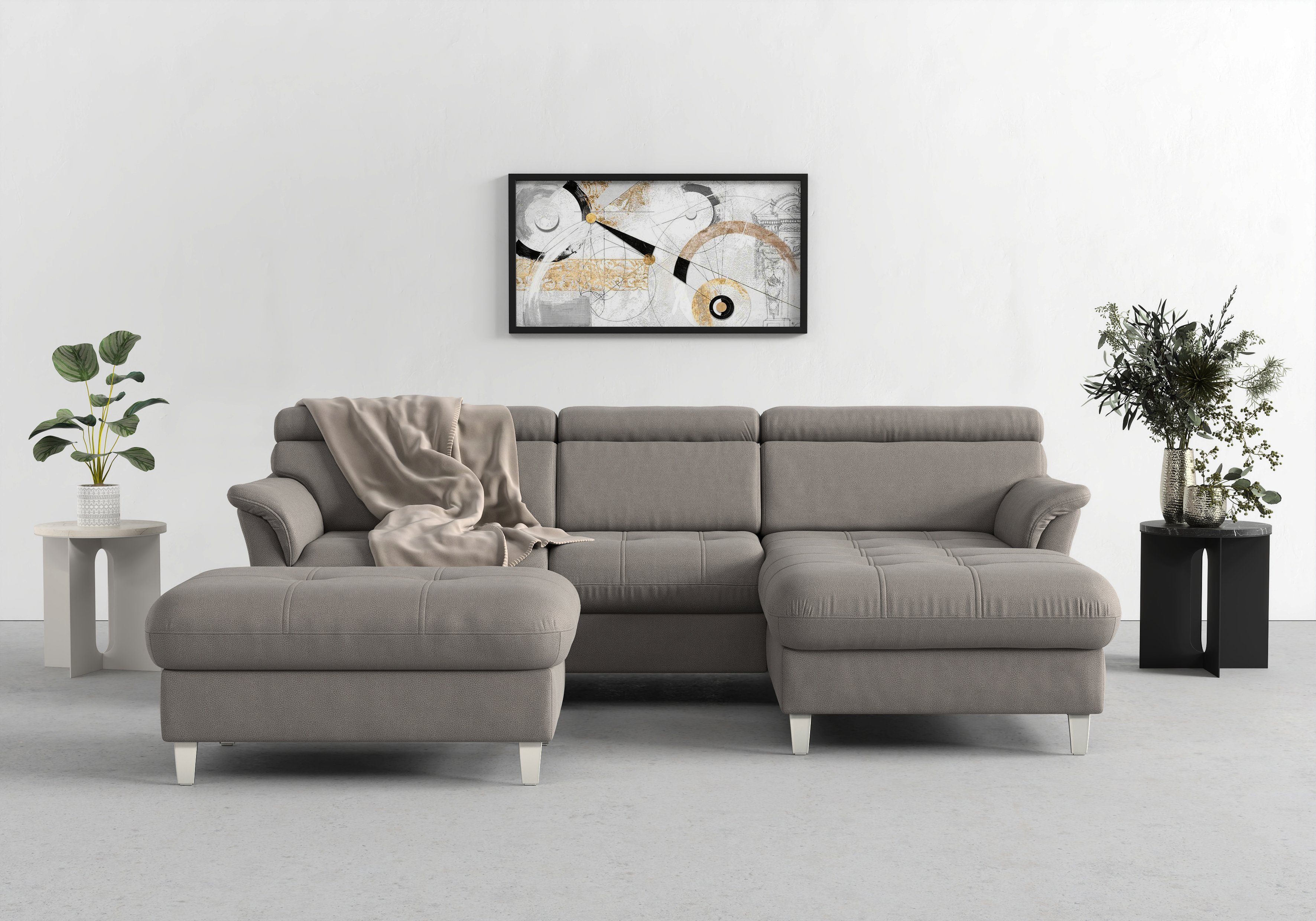 sit&more Ecksofa Marano, inklusive Kopfteilverstellung, wahlweise mit Bettfunktion, Bettkasten | Ecksofas