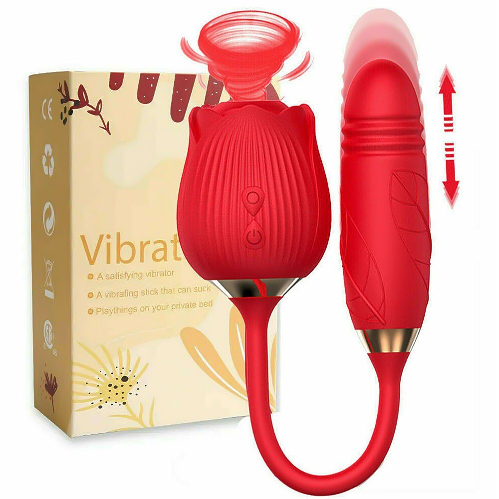 Paare Vibrator,Sexspielzeug für Stimulator Frauen G-Punkt-Vibrator Klitoris 10 LOVONLIVE G-Punkt Stimulation und Vibrator für Rose Vibratoren mit Sauger sie Vibration,