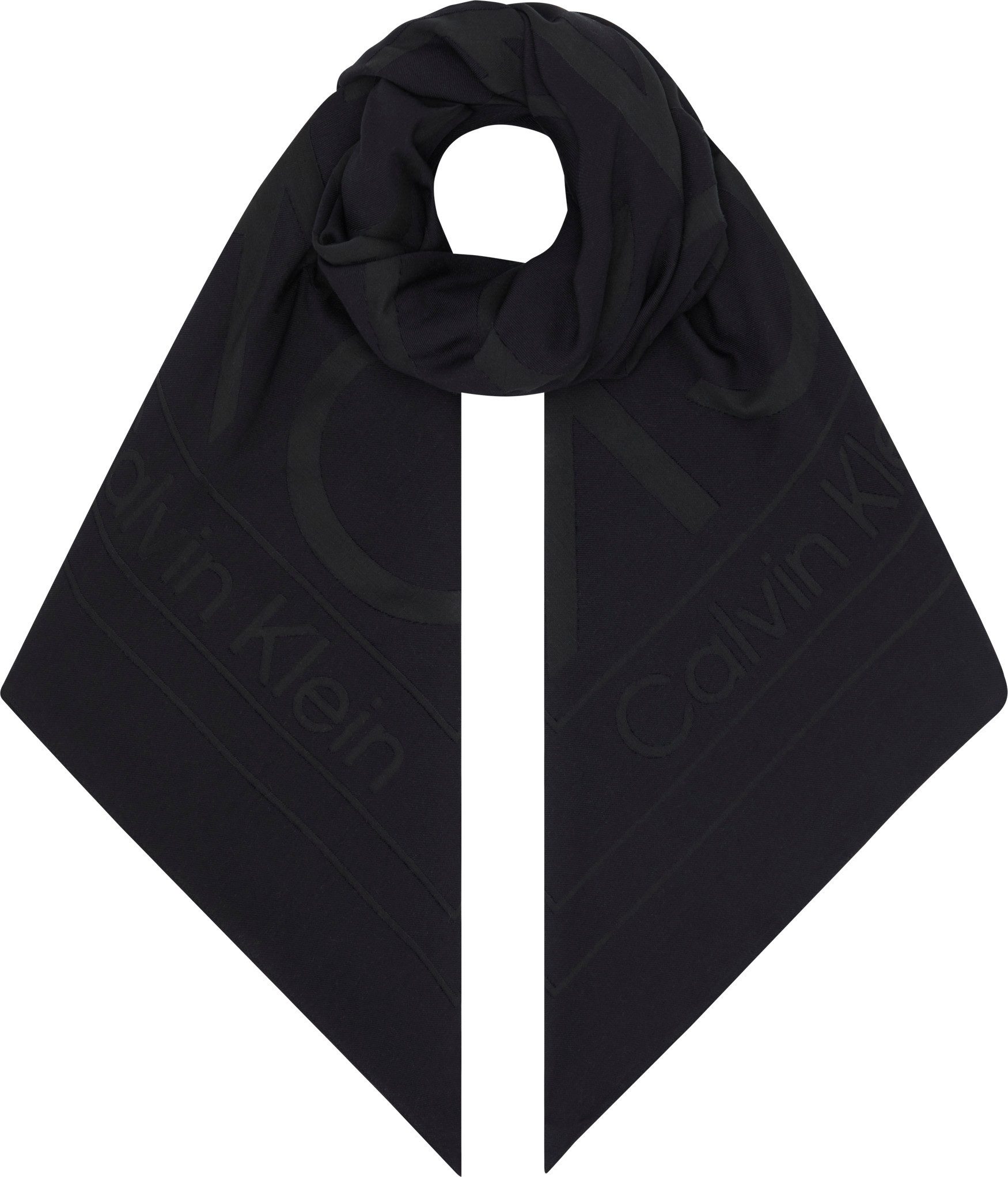 Calvin Klein Schal BURNOUT LARGE MONOGRAM SCARF, mit Burnout-Logomuster günstig online kaufen