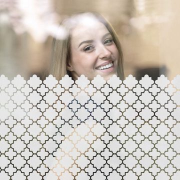 Fensterfolie statisch haftend Motiv Fensterdeko Marokkanisches Mosaik Muster, Bilderdepot24, blickdicht, Sichtschutzfolie selbsthaftend & repositionierbar inklusive Anleitung, Innen Fenster Tür Balkontür Küche Badezimmer Wohnzimmer Schlafzimmer