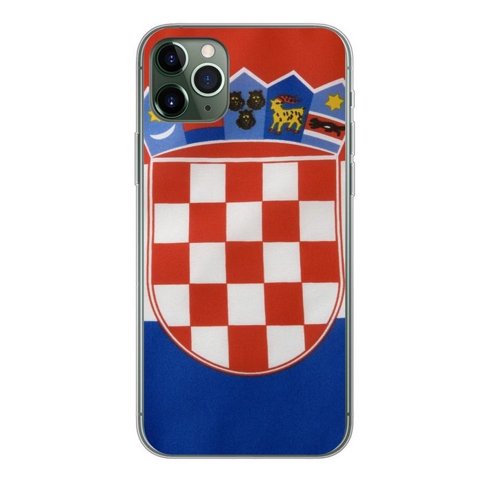 MuchoWow Handyhülle Foto der kroatischen Flagge Handyhülle Apple iPhone 11 Pro Max Smartphone-Bumper Print Handy