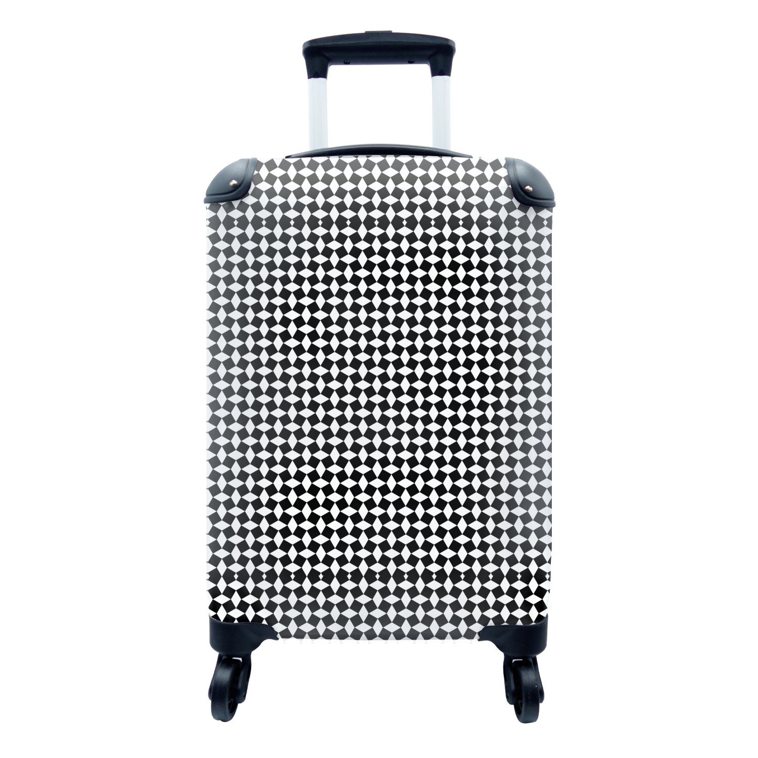 4 mit für Geometrie Trolley, rollen, Gestaltung Rollen, Reisetasche - Ferien, Reisekoffer Muster, - Handgepäckkoffer Handgepäck MuchoWow