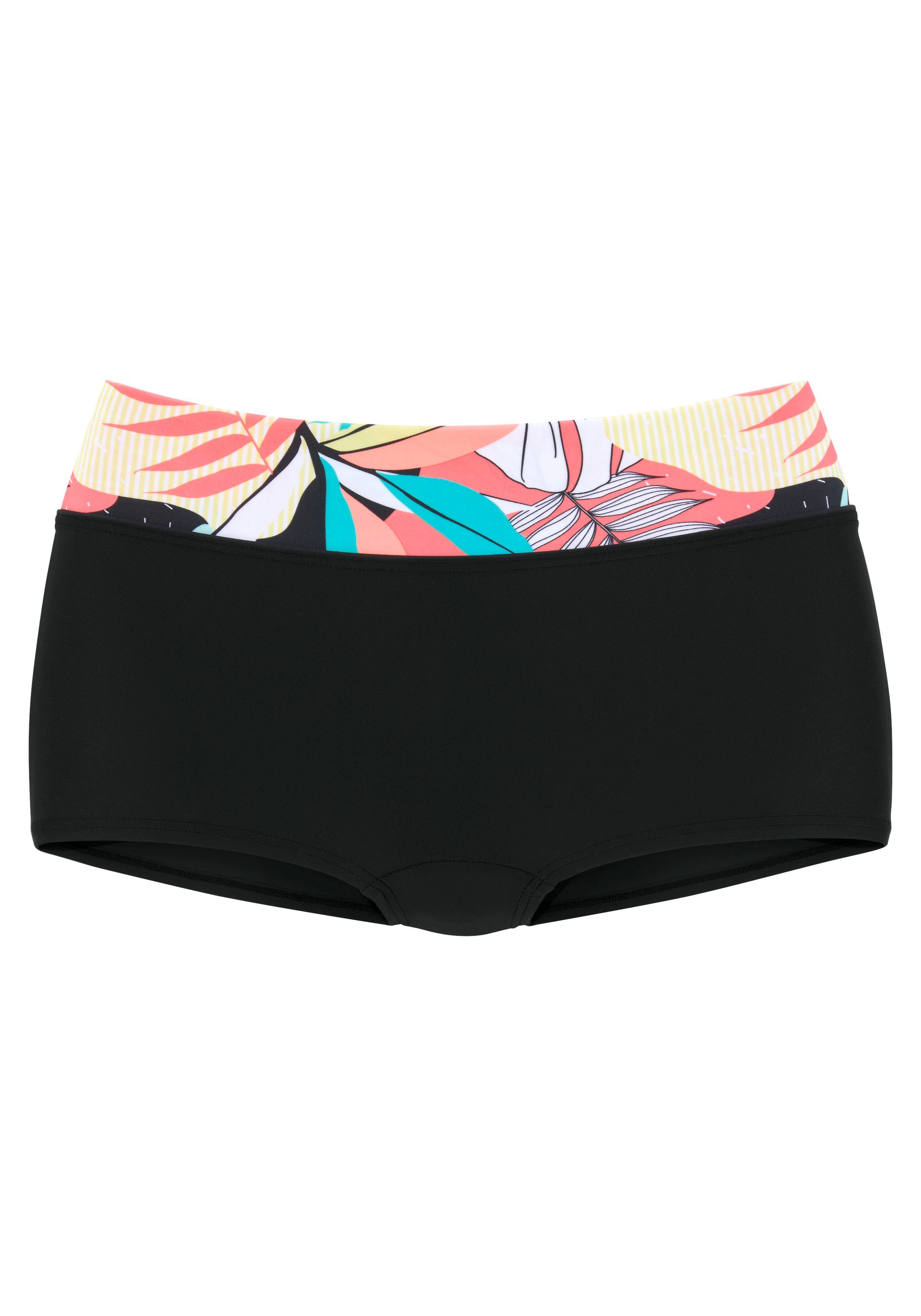 LASCANA ACTIVE Bikini-Hotpants »Layne« mit bedrucktem Bündchen online  kaufen | OTTO