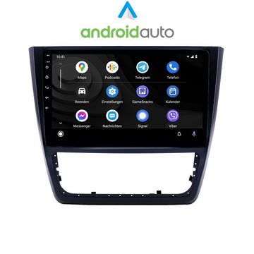 TAFFIO Für Skoda Yeti 10" Touchscreen Android Autoradio GPS CarPlay Einbau-Navigationsgerät