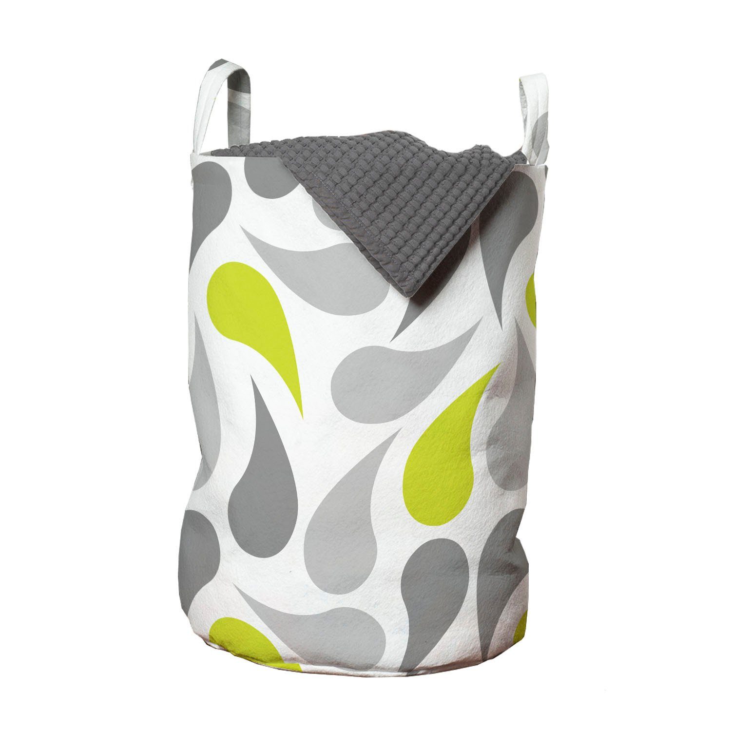 Abakuhaus Wäschesäckchen Wäschekorb mit Griffen Kordelzugverschluss für Waschsalons, Geometrisch abstrakte Paisley | Wäschesäcke