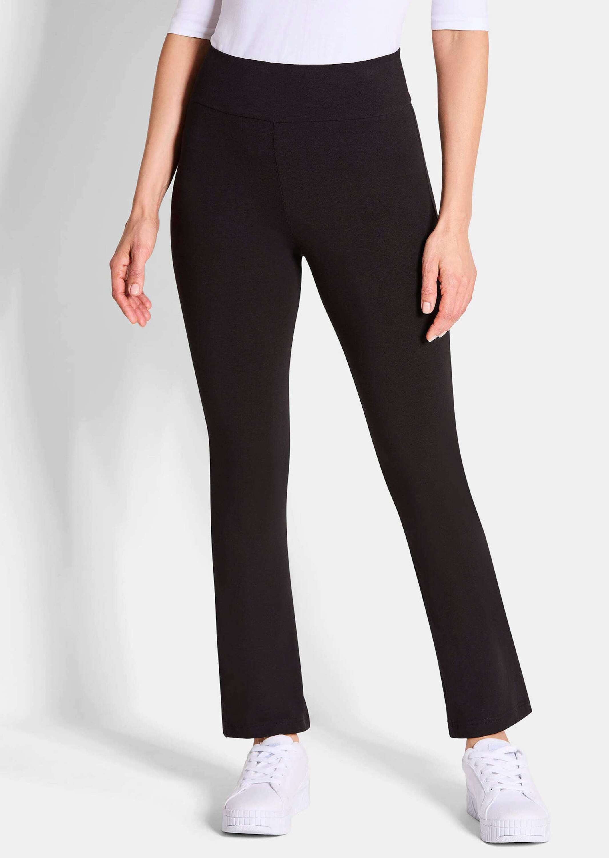 GOLDNER Jogginghose Kurzgröße: Ausgestellte Leggings im Doppelpack Lange Ba günstig online kaufen