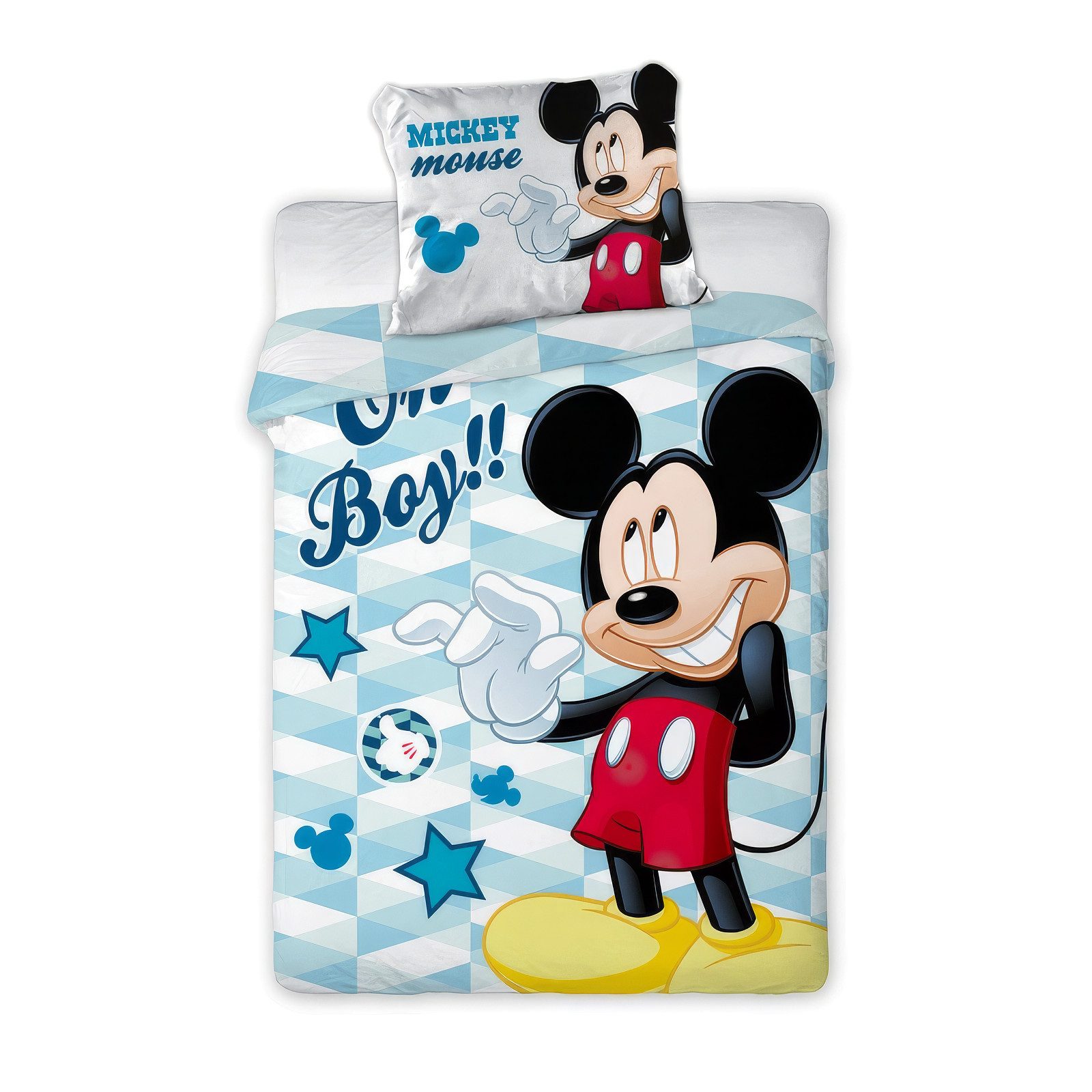 Faro Babybettwäsche Disney Mickey Mouse Baby Bettwäsche Set 2tlg. 100x135 cm Baumwolle, 2 teilig, Langlebig