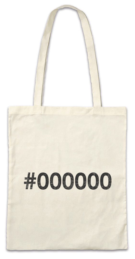Beuteltasche Hex Black Stofftasche #000000 Geek Nerd Fun Hacker Informatiker PC