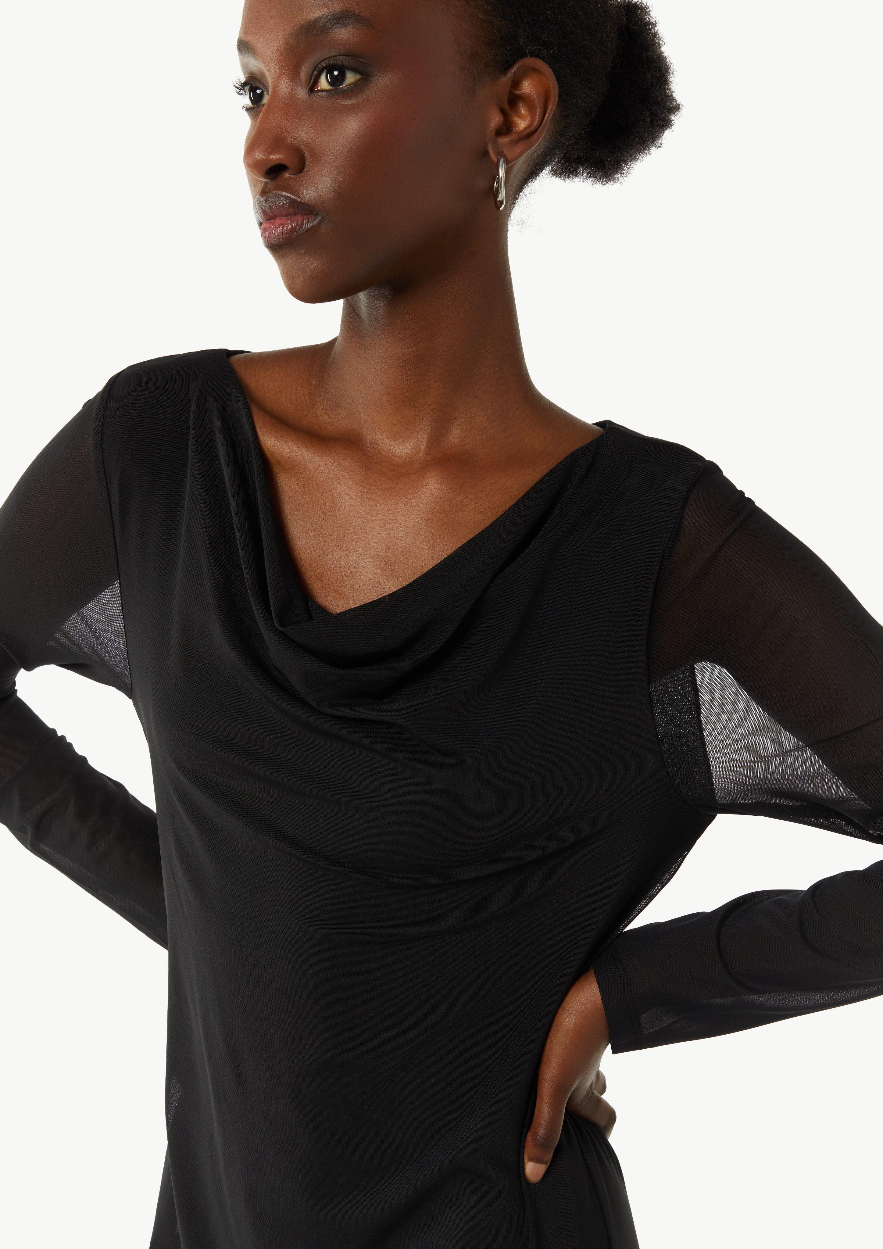 Comma Minikleid Mesh-Kleid im Slim Fit günstig online kaufen