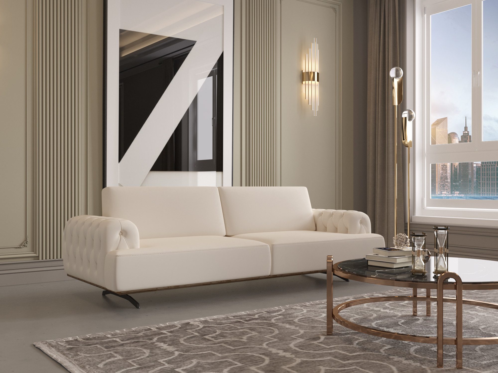 Möbeldreams Chesterfield-Sofa Chesterfield Sofa Modern Verstellbare Rückenlehne