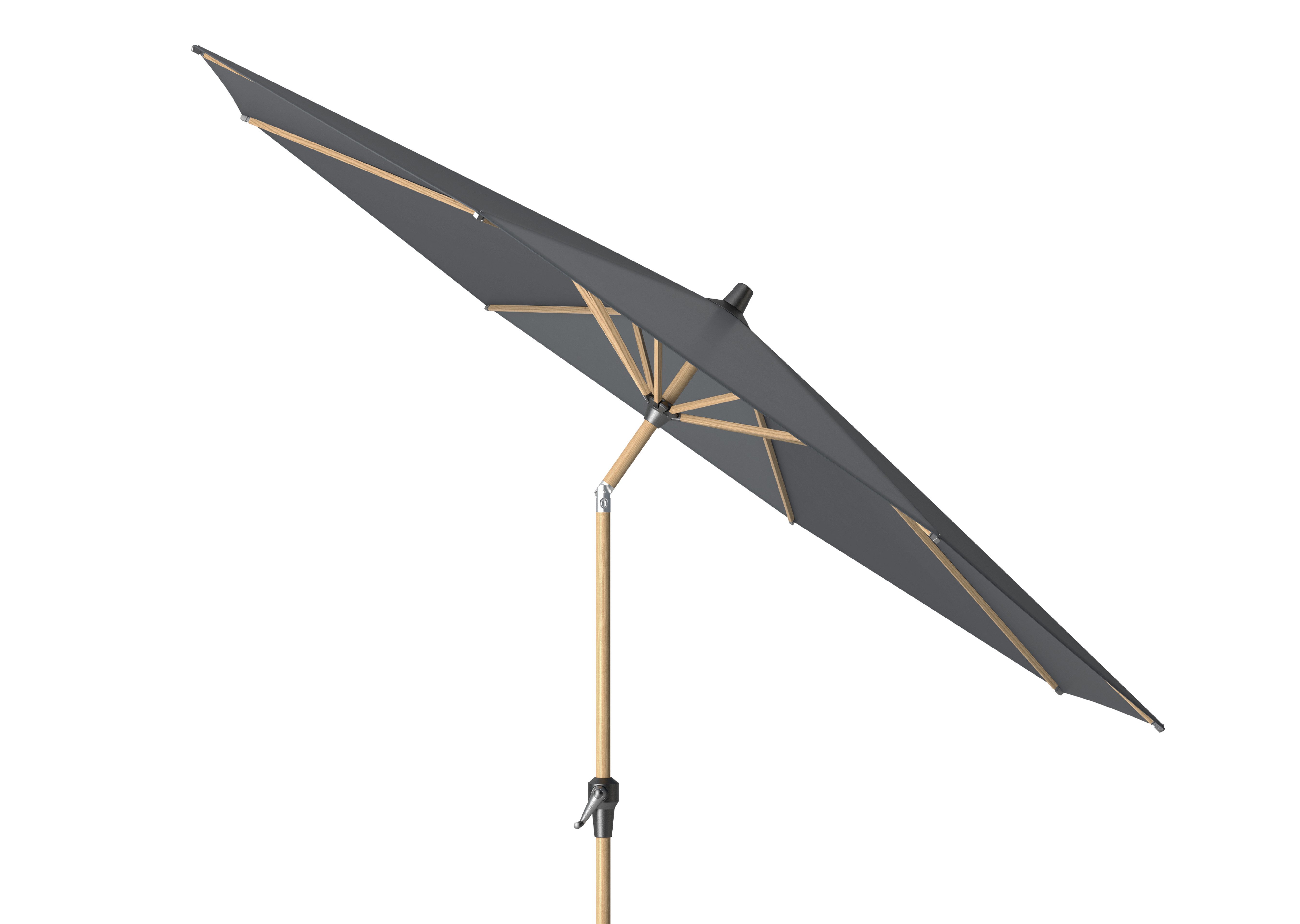 Platinum Sonnenschirm Mittelstockschirm Riva Ø300 Teak look / Anthrazit