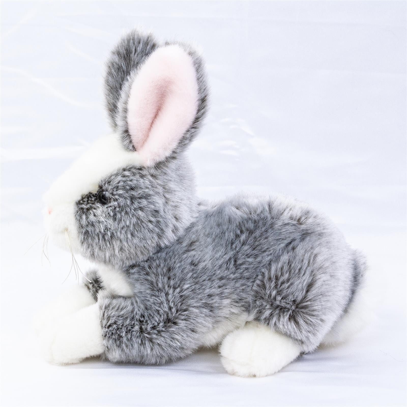 Teddys Rothenburg Kuscheltier Hase 23 cm liegend grau/weiß Kuscheltier Plüschhase