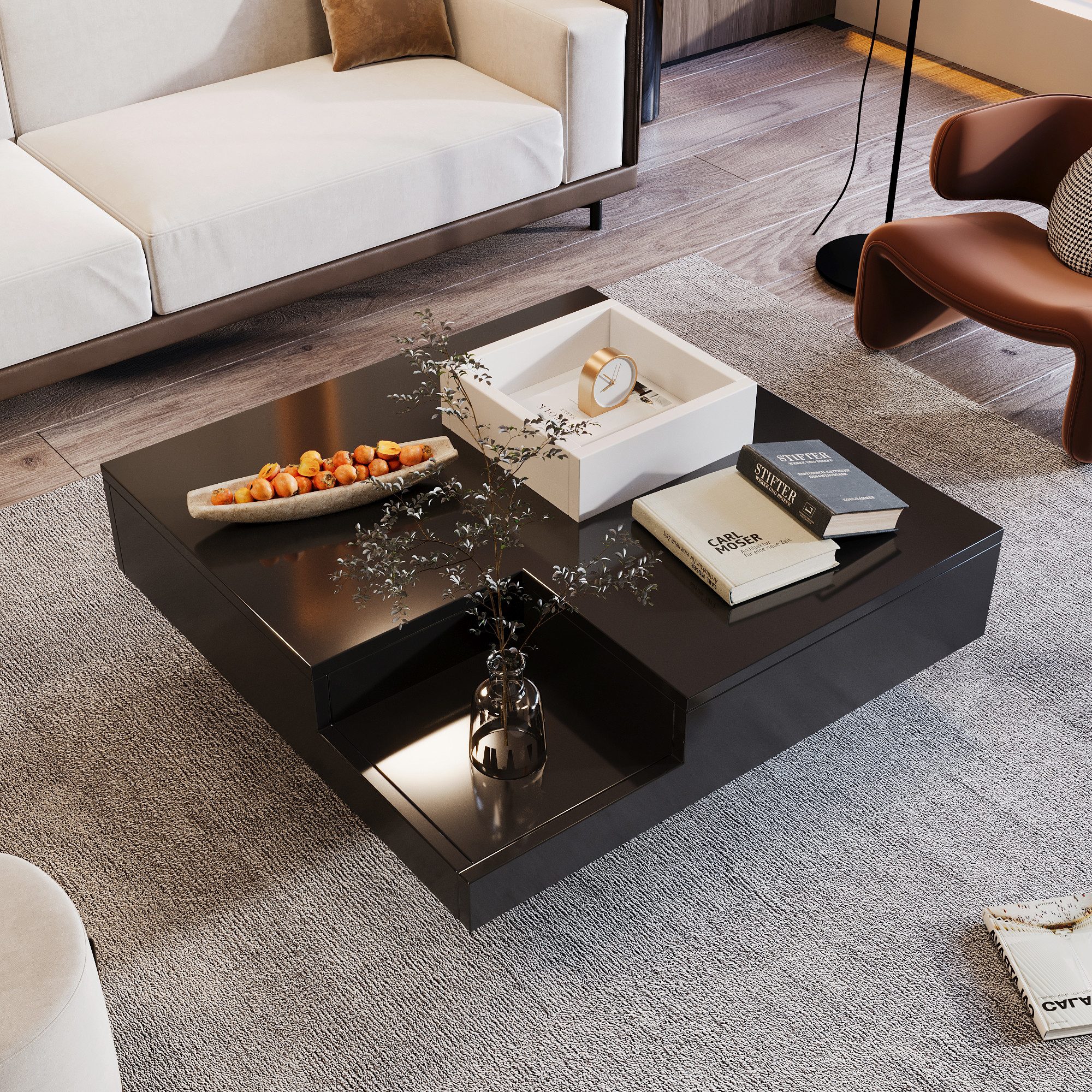 HAUSS SPOLE Couchtisch 72x72x30 cm Hochglanz günstig online kaufen