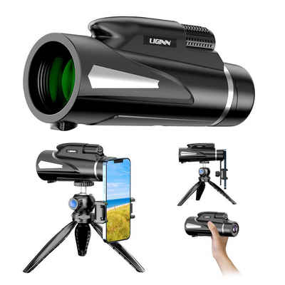 LeiGo 12 x 50 HD Ferngläser, Teleskope, Monokulare, Vogelbeobachter Fernglas (Mit Handy-Clip/Stativ, für Vogelbeobachtung/Sportspiele/Jagd/Reisen)