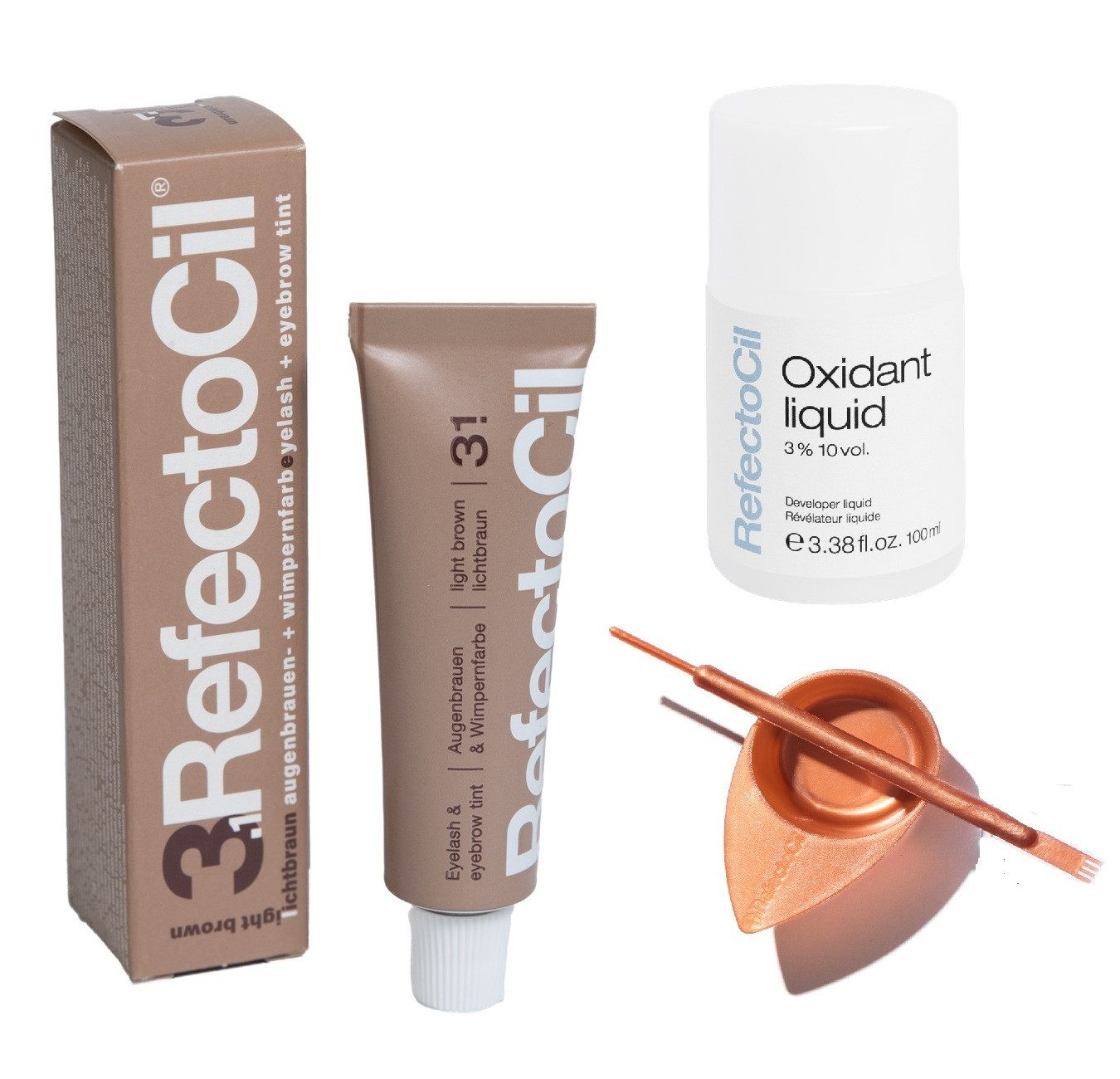 Refectocil Wimpernfarbe RefectoCil Augenbrauen- & Wimpernfarbe mit Oxidant 100 ml & Applikator