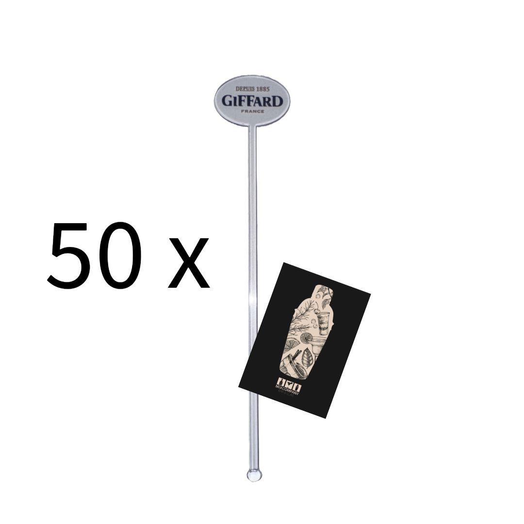 Mixcompany Stoff Giffard Stirrer 50er-Set – Rührstäbe aus hochwertigem Kunststoff