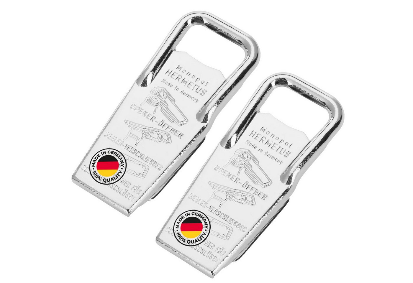 WESTMARK Flaschenöffner 2x Flaschenöffner- und verschließer, 3-in-1, Hermetus