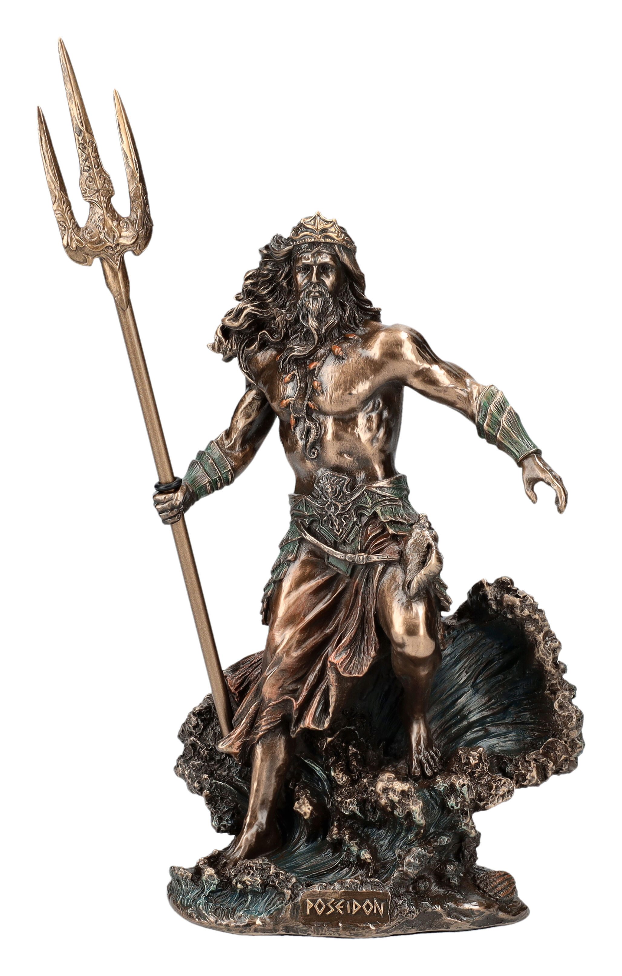 Dekofigur Poseidon Figur - Olympischer Gott - Veronese - Götterfigur Mythologie