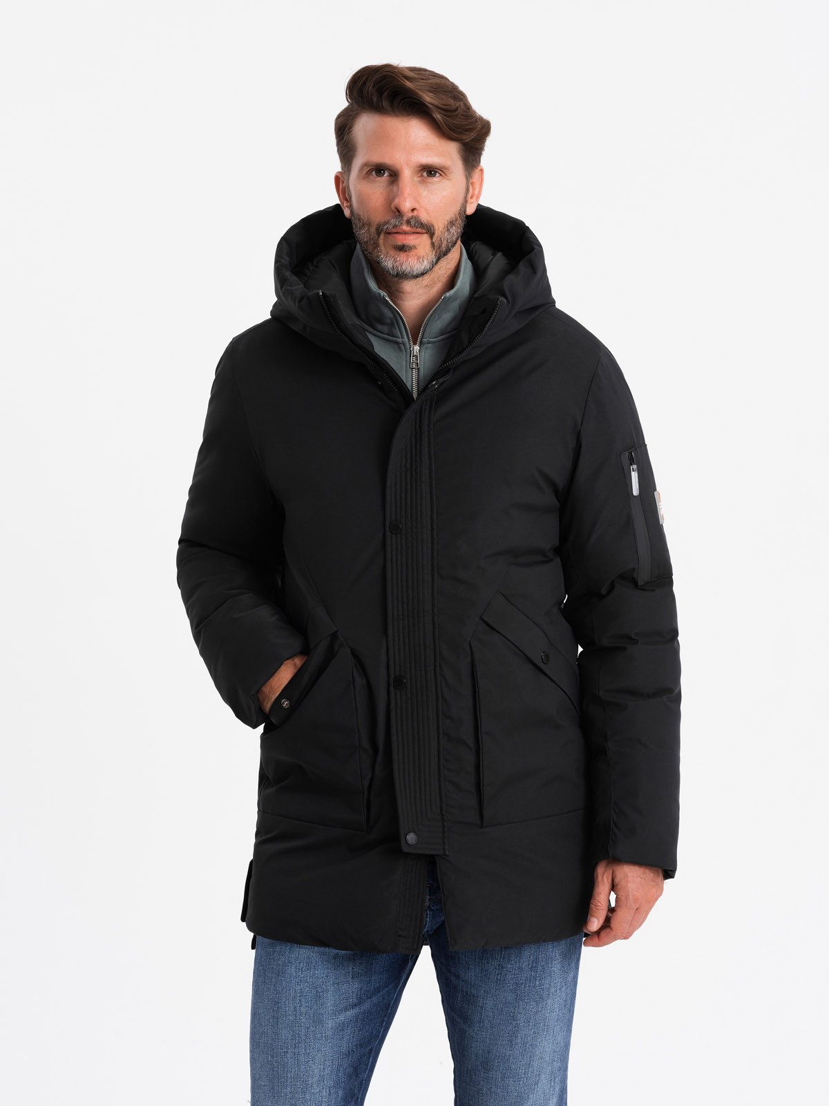 Outdoorjacke Lange Herren-Saisonjacke im Outdoor-Stil